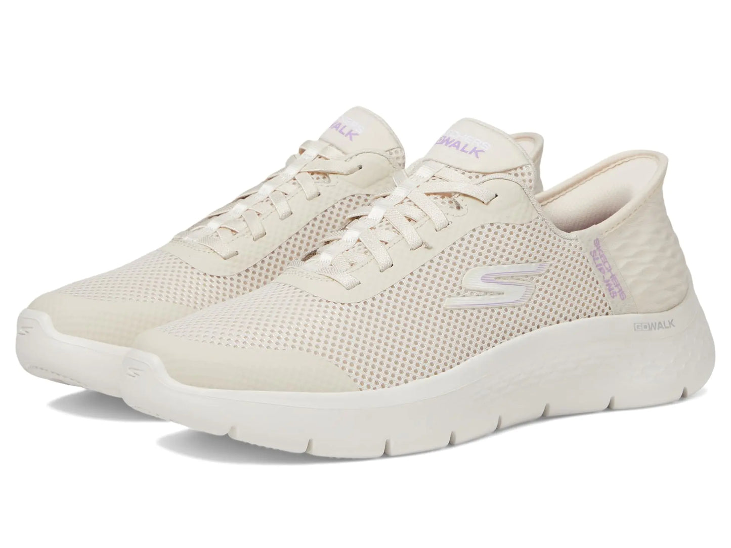 Skechers Women's Go Walk Flex Hands Free Slip-ins - Grand Entry 5 Off-white