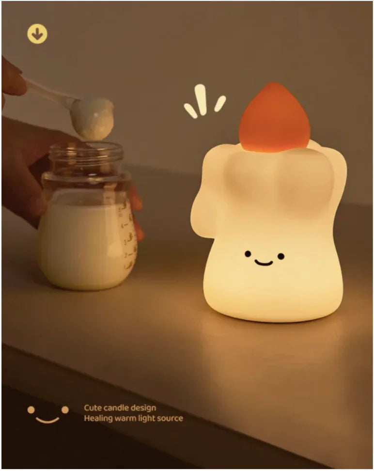 Creative LED Candle Night Light for Sleep & Ambiance