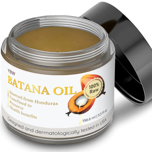 Dr. Sebi 100% Natural, Unrefined and Organic Batana Oil from Honduras for Hair Growth - Enhances Hair Thickness, Prevents Loss for Men & Women