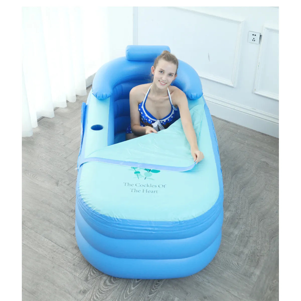 Folding Inflatable Bathtub Bath Barrel SPA Massage BathBarrel Foot Bath Barrel