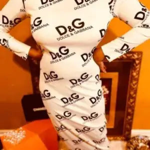 Mock Neck Long sleeve Bodycon Long Dress