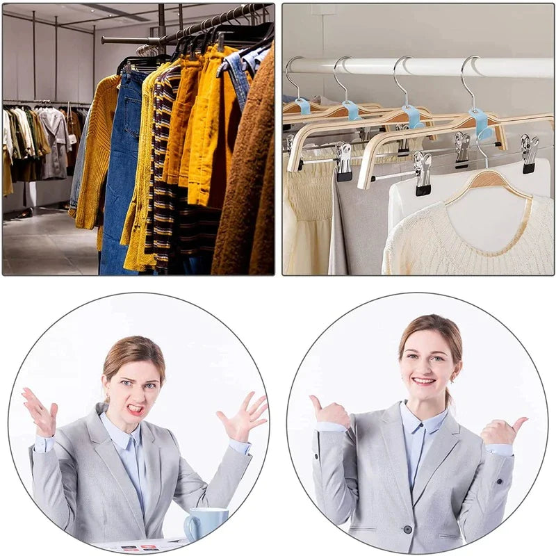 40 PCS Clothes Hanger Connector Hooks Closet Hangers Organizer Space Saving Clip