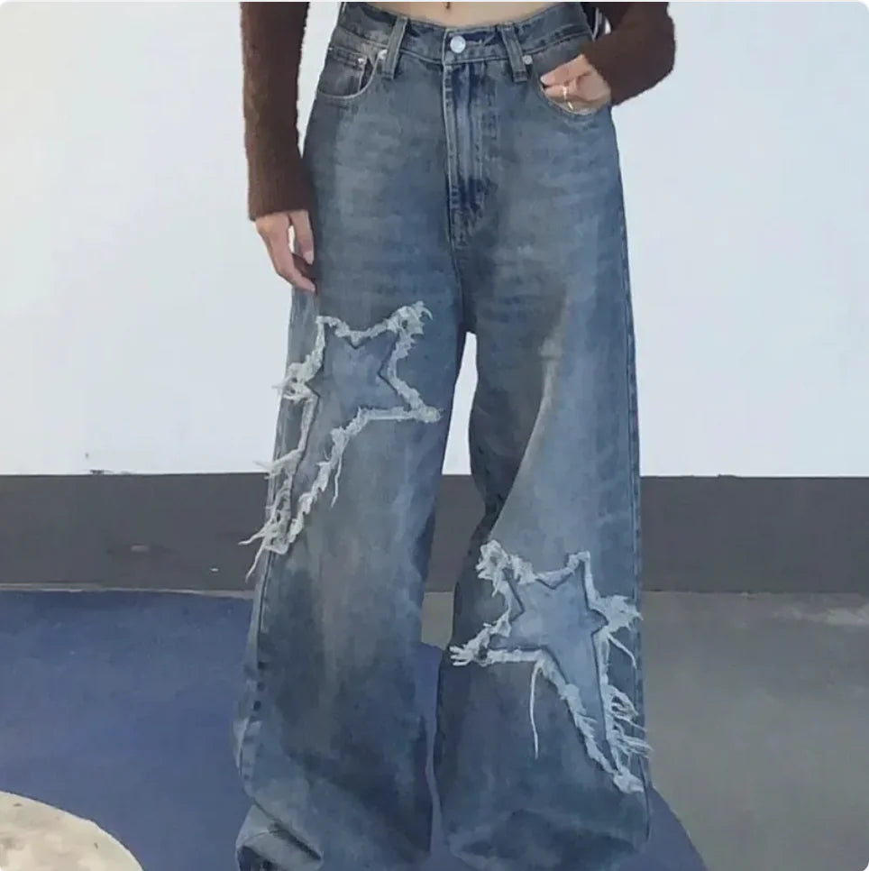 Women's High Street Oversized Loose Jeans