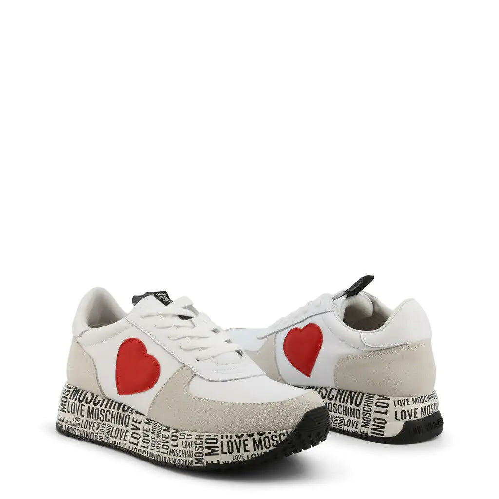 White Heart Sneakers