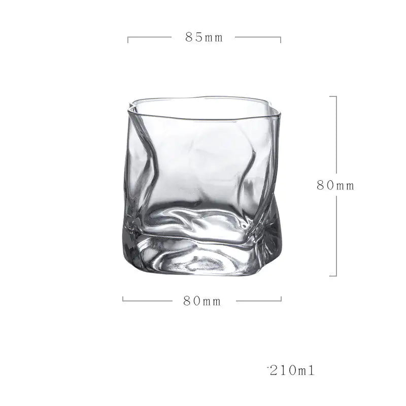 Unique Irregular-Shaped Whiskey Glass