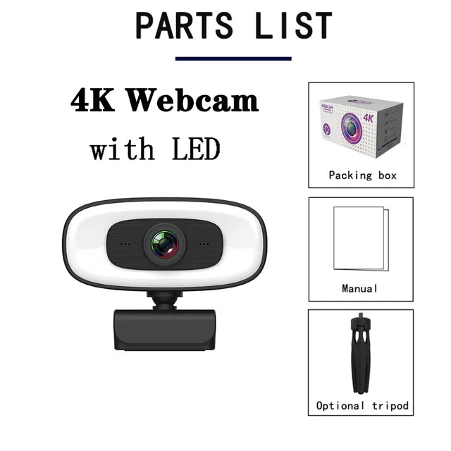 4K Mini HD Webcam