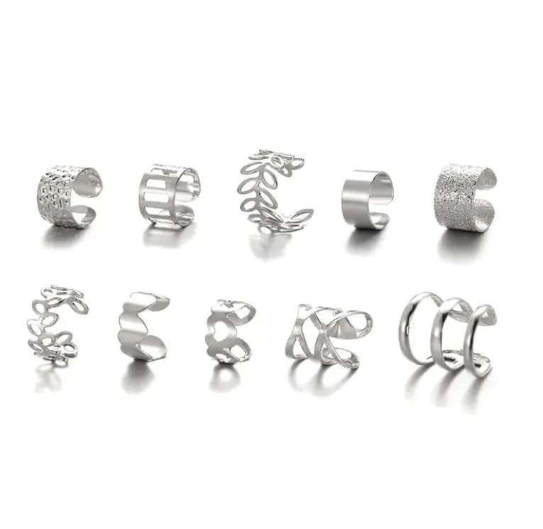 Creative Simple Non-pierced Ear Clip Five-piece Set