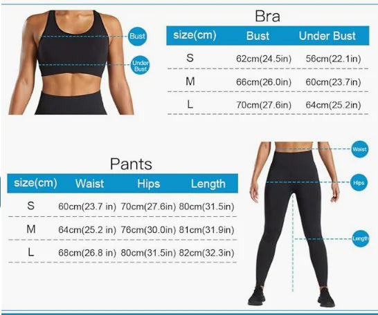 2 Piece Outfits for Women's - Seamless Ribbed Yoga Outfits Sports Bra and Leggings Set