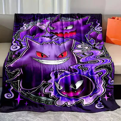 Pokemon Gengar Flannel Blanket