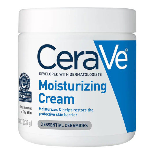 CeraVe Moisturizing Cream | Body and Face Moisturizer for Dry Skin | Body Cream with Hyaluronic Acid and Ceramides | Daily Moisturizer | Oil-Free | Fragrance Free | Non-Comedogenic | 19 Ounce 1.19 Pound (Pack of 1)