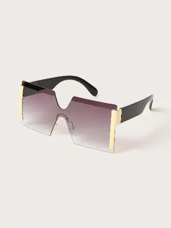 Lux Rimless Square Frame Sunglasses