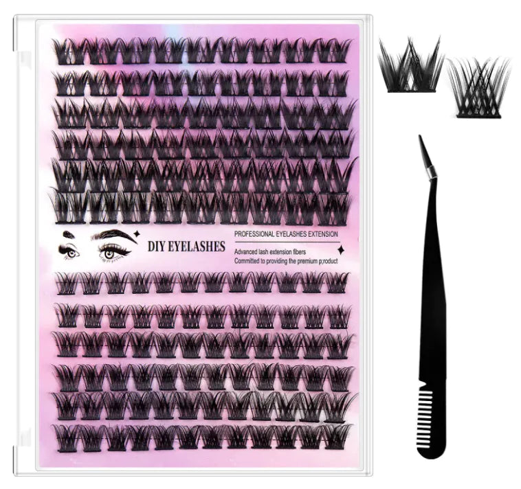 Segmented Hairy Fishtail Wheat Lazy Trilogy False Eyelashes