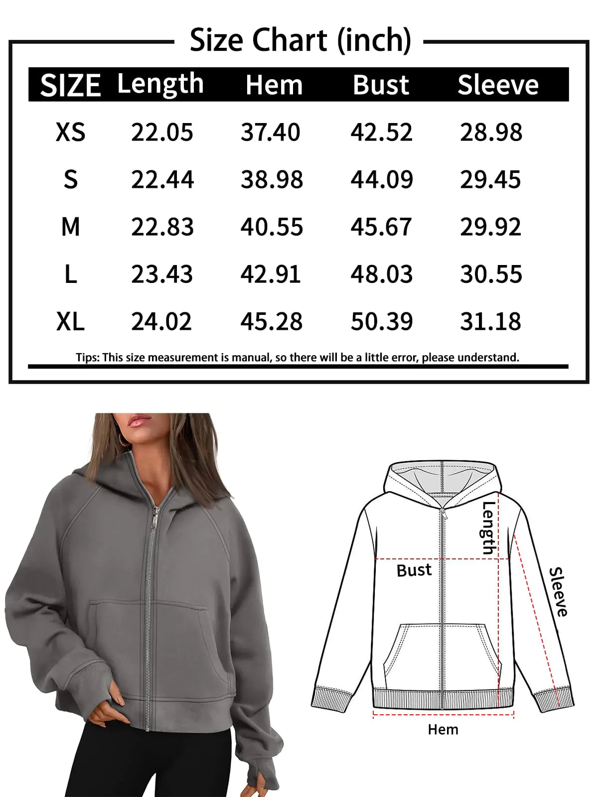 AUTOMET Womens Zip Up Hoodies Fleece Jackets Oversized Sweatshirts Fall Fashion Outfits 2024 Sweaters Winter Clothes Pink X-Small