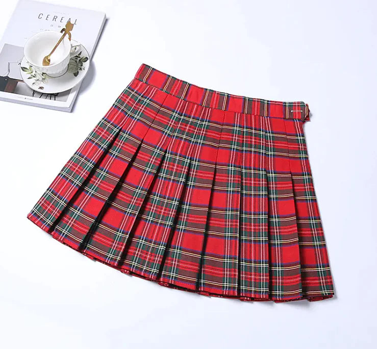 Classic Plaid Skirt Jk Uniform Skirt