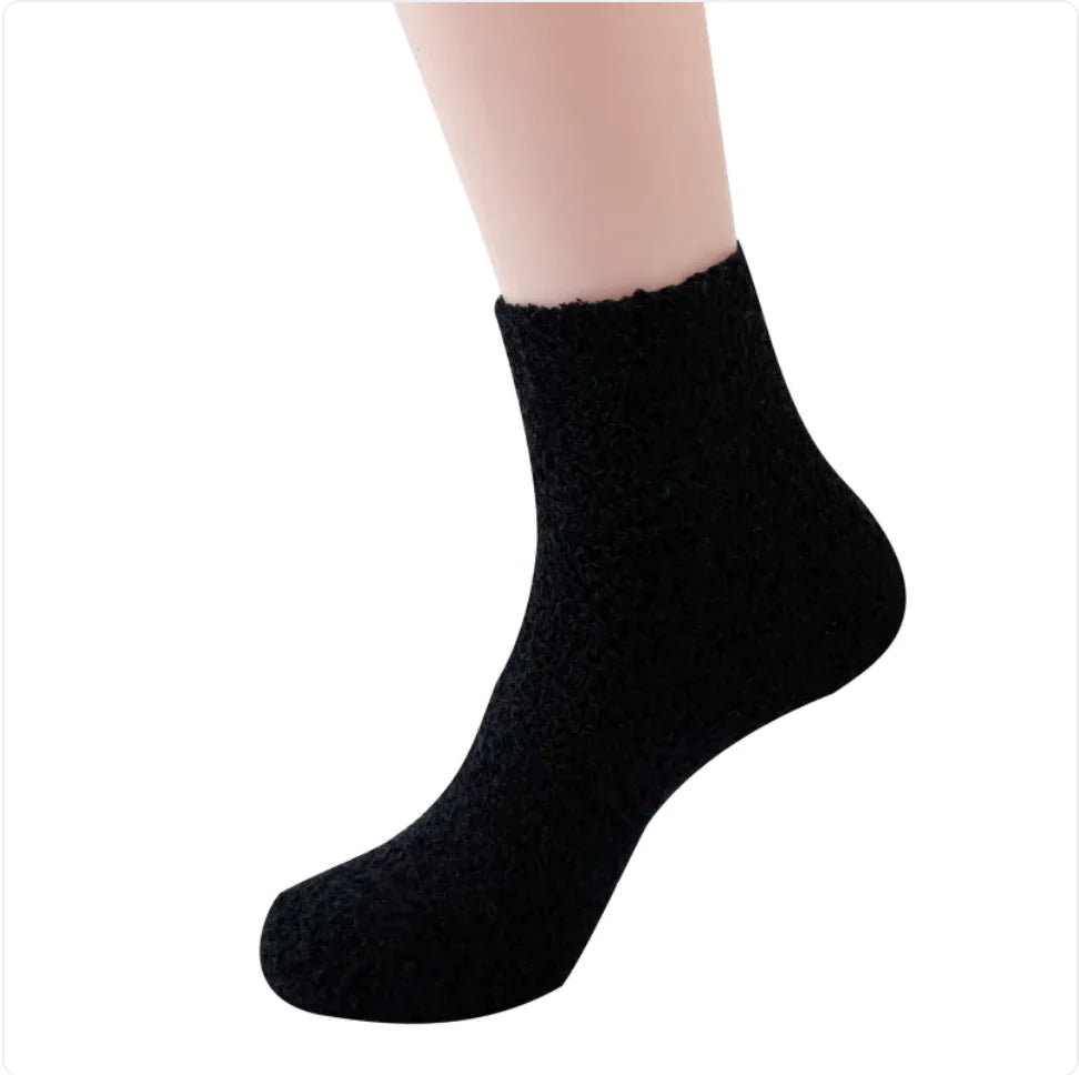 Soft Cozy Coral Velvet Tube Socks - Solid Colors